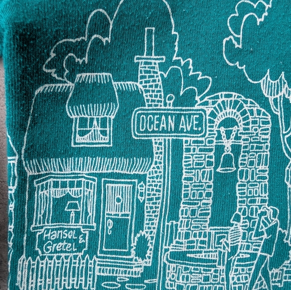 Vintage Crazy shirts Carmel By The Sea Green All over Graphic Sweatshirt Medium - Picture 14 of 15